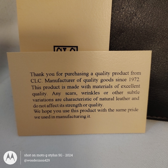 Unique Folding Brown Leather Wallet from CLC Never Used!! - Picture 3 of 16